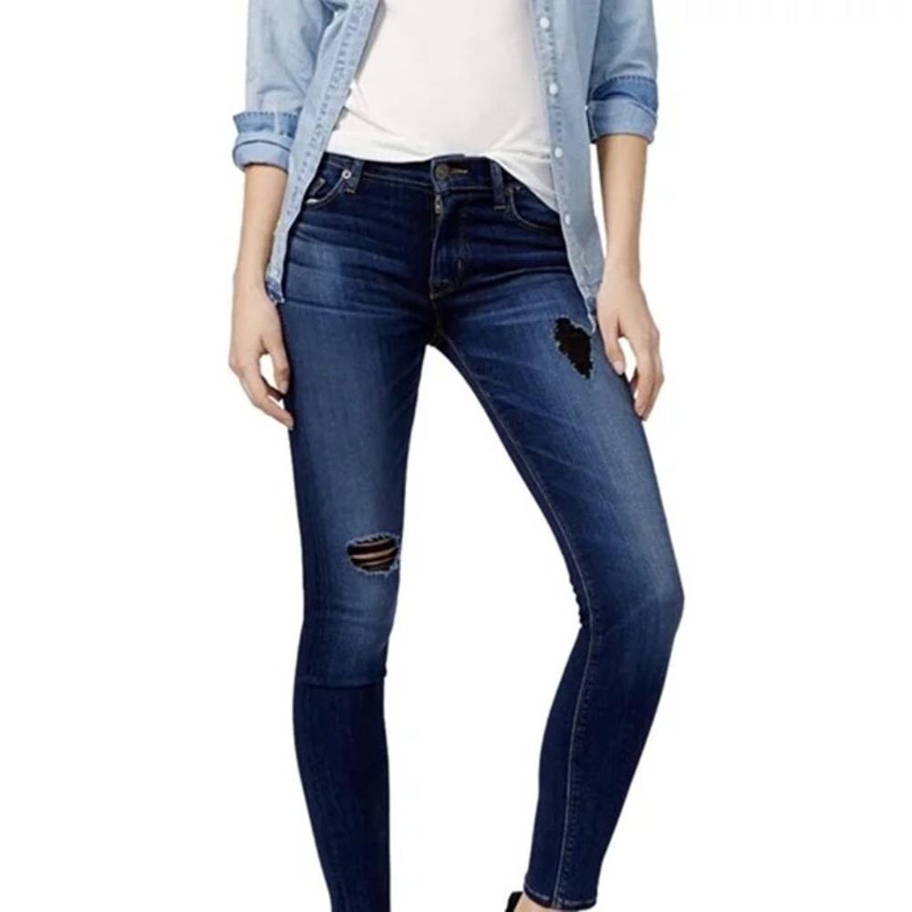 Hudson Nico Mid Rise Super Skinny Jeans Size 30 Dark Wash Modern Minimalist